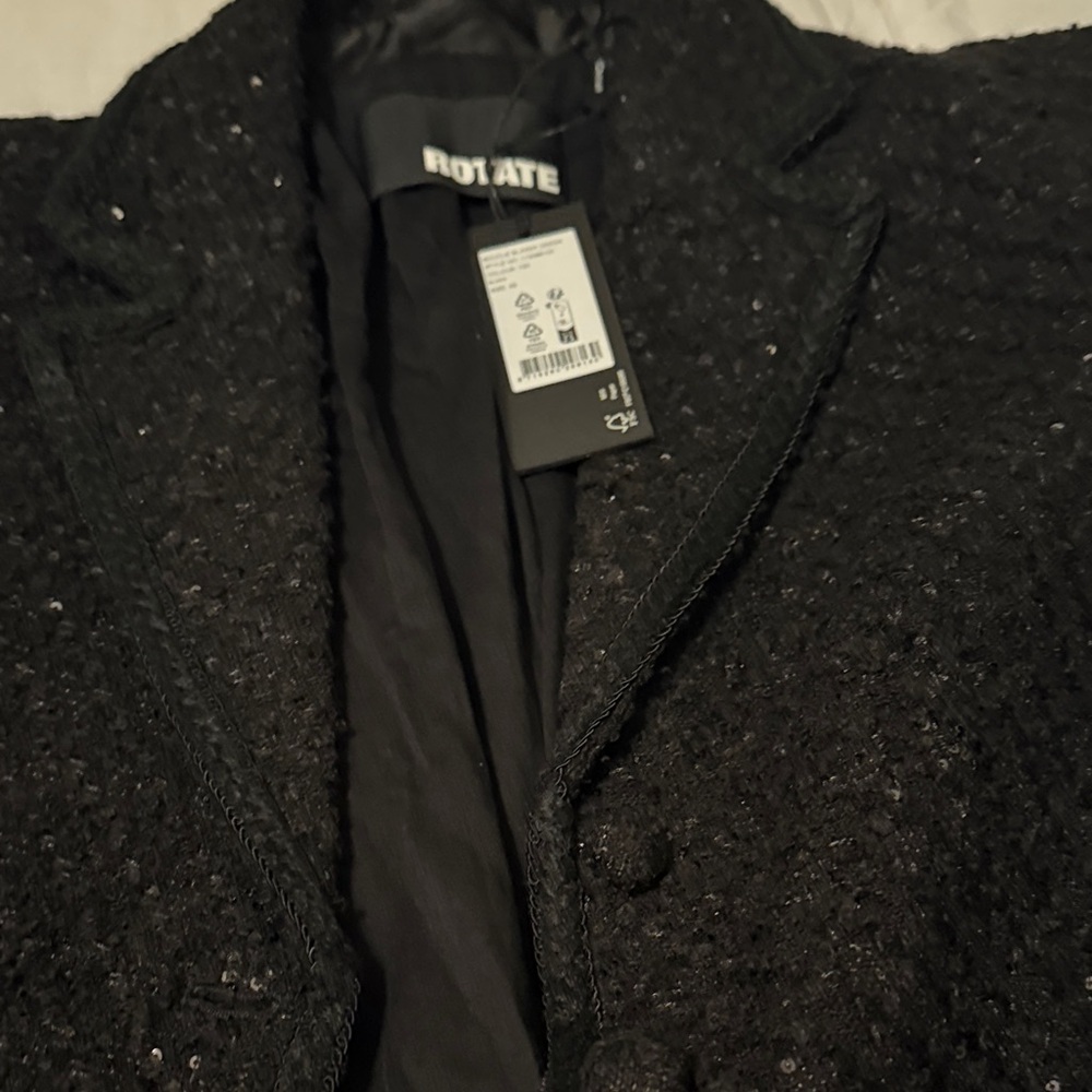 Rotate Classic Black Textured Blazer